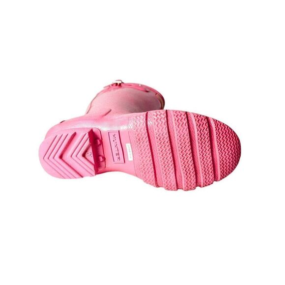 HUNTER Original Pink Glitter Rain Boot Size 2 - Picture 6 of 7